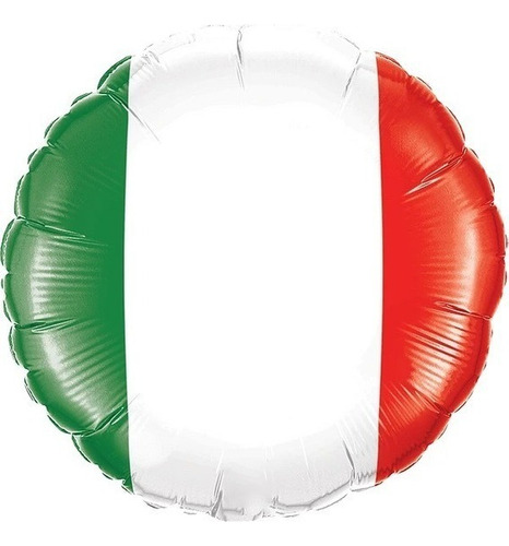 10 Globo Redondo Metalicos Tricolor Circulo #18 45cm Mexico