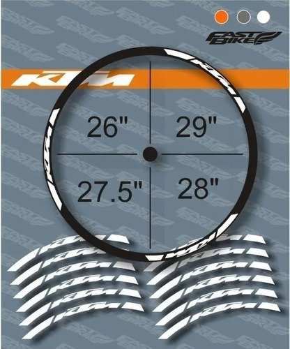 Ktm Sticker Para Rines De Bicicleta Mtb Downhill