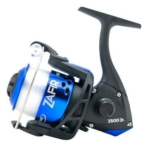 Reel Spinit Zafir 2500 Jr Pesca Frontal Cargado Con Nylon Color Azul Lado de la manija Derecho/Izquierdo