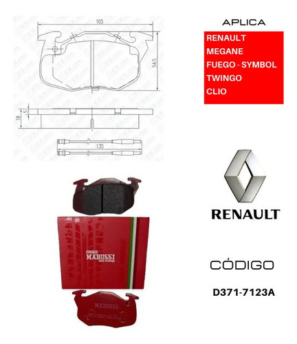 Pastillas Delanteras De Frenos Renault Clio 1990-2013