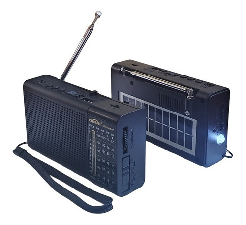 Radio Pequeño Panel Solar,linterna Usb Bluetooth Doble Banda
