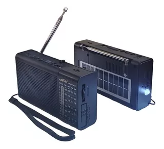 Radio Pequeño Panel Solar,linterna Usb Bluetooth Doble Banda