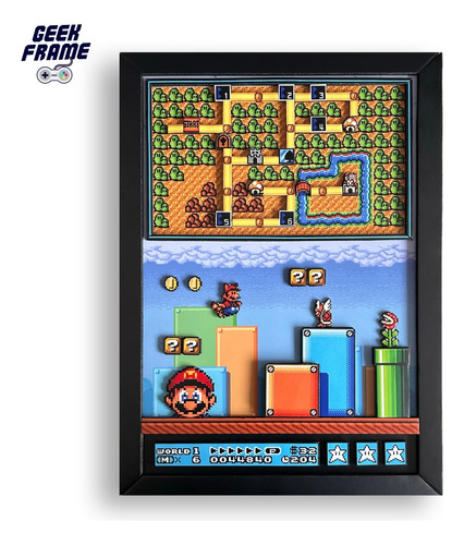 Cuadro Super Mario En 3d - 25x35 Cm