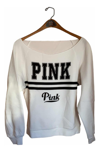 Poleron Pink Color Blanco Talla S/m