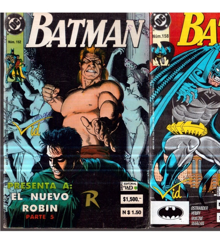 6 Comics Batman, Núms. 152,158,159,171,175 Y 182 Edit. Vid