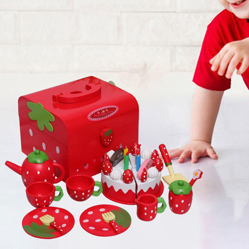 Yi Tarde Infantil De Madera Con Cesta De Corte