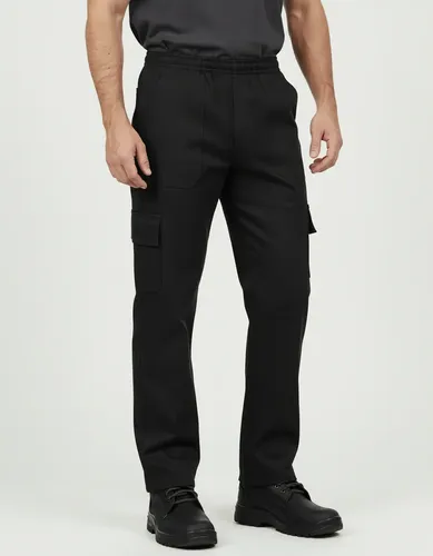 Calça Brim Preta Cargo Uniforme Profissional