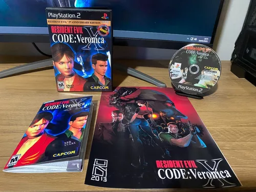 Resident Evil Code: Veronica X Pôster/manual Ps2(patch