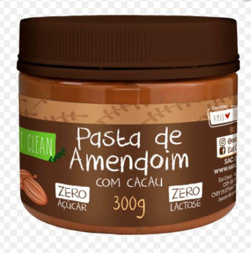 Pasta De Amendoim Com Cacau Zero Eat Clean - 300g