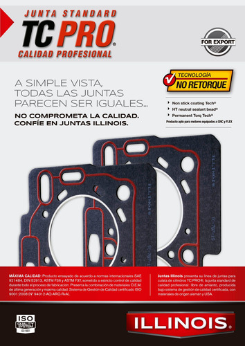 Junta Turbo Compresor M. Benz L1518 - Mb 1517 Salida Aceite