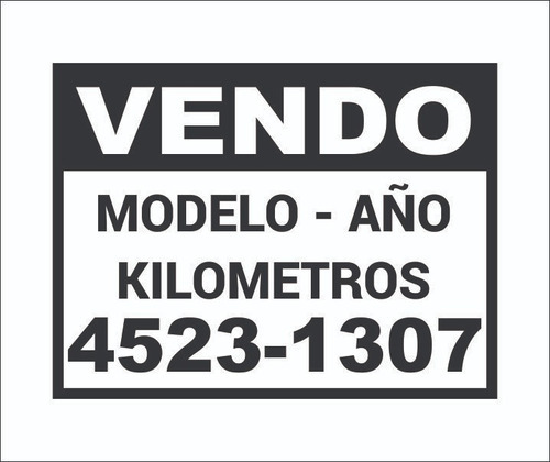 Cartel Vendo Auto Calco Sticker Vinilo X3 Unidades 20x15 C