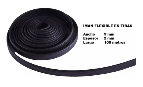 Iman Flexible En Tira E2mm A9mm L100metros, Se Corta Facil