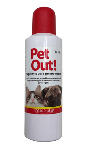 Repelente Perros Y Gatos Pet Out Spray 160ml 