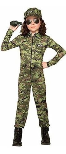 Disfraz Talla Small Para Niñas De Militar Halloween