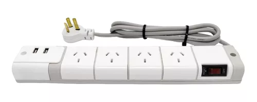 Zapatilla Usb Prolongador 4 Tomas Enchufes 2 Usb 1,5mts