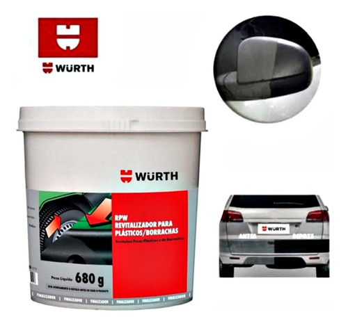 Imagem 2 de 5 de Revitalizador De Plásticos E Borrachas Rpw Wurth 680g Renova