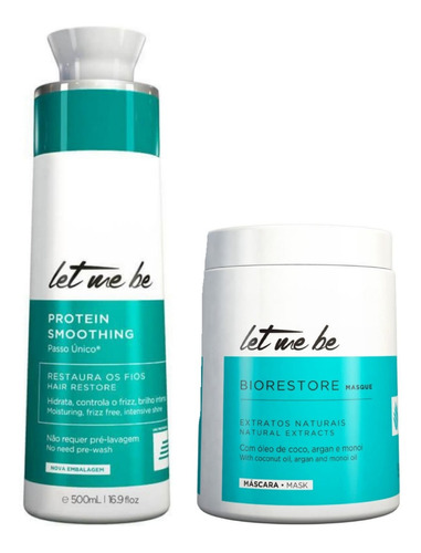 Let Me Be Sem Formol + Bio Restore Hidratação 1kg  Oferta