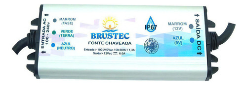 Fonte Chaveada Blindada 36w Refletor Led Piscina - Brustec