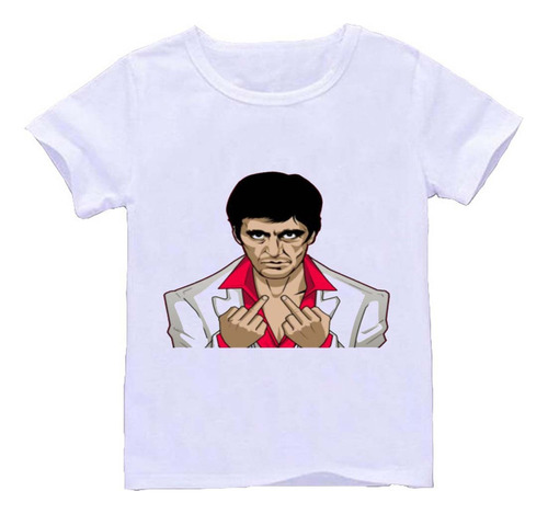 Remera Blanca Adultos Scarface Tony Montana R16