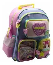 Comprar Mochila Espalda Simones Escolar 16p Color Violeta Diseño De La Tela Si831