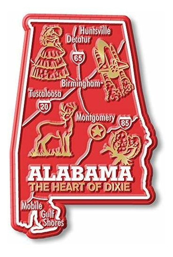 Imán Gigante Del Mapa Del Estado - Alabama