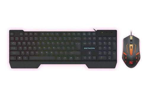 Teclado Y Mouse Kit Gamer Pc Combo Retroiluminado 