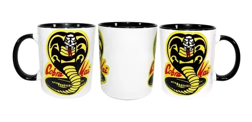 Caneca Série Cobra Kai Personagens - Interior E Alça Preta