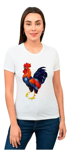 Playera Gallo Mujer Animales Diseño 148 Playeras Beloma