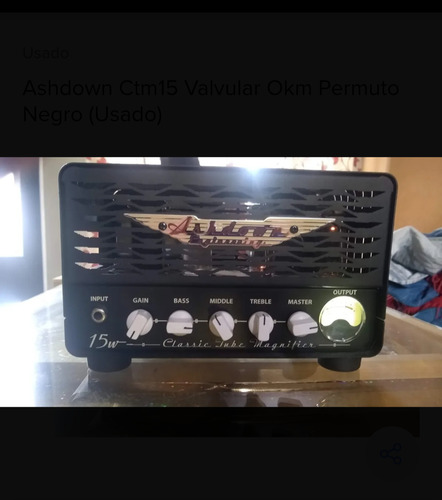Amplificador De Bajo Ashdown Ctm 15 Valvular Hand Made Negro (Usado)