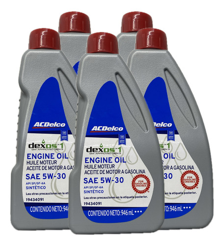 Aceite Multigrado Ac Delco 5w30 Sintetico 5 Litros