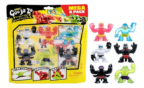 Muñecos Héroes Of Goo Jit Zu Minis Pack 6 Personajes 6 Cm