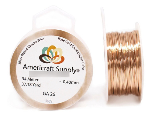 Alambre Aaa #26 Rose Gold Americraft Supply Alambrismo