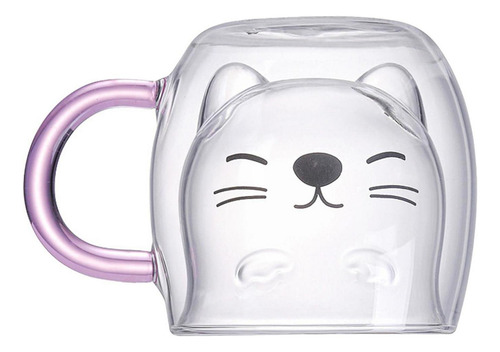 2x Taza De Cristal Con Forma De Oreja De Gato, Taza De