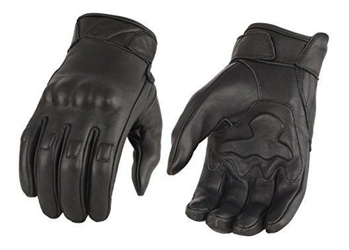 Guantes Moto Guantes De Cuero Negro Milwaukee Leather Para H