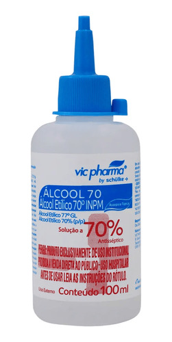 Álcool 70 100ml Rioquimica Kit C/10