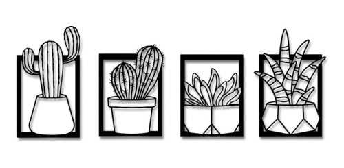 Cactus | Cuadro Decorativo Hogar-oficinas | Madera Mdf 3mm