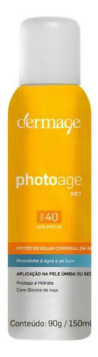 Protetor Solar Dermage Aerossol Photoage Wet Fps 40 150ml