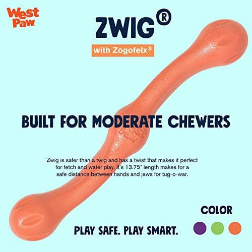 West Paw Zogoflex Echo Squeezy Dog Fetching Stick ' Juguete