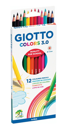 Lápices 12 Colores Giotto Mina Ø 3mm