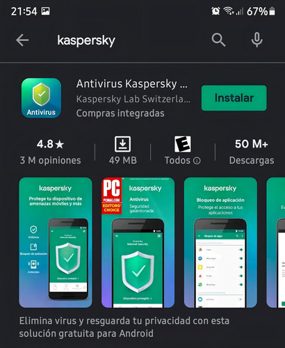 Kaspersky Antivirus Para Android 1 Celular 1 Ano