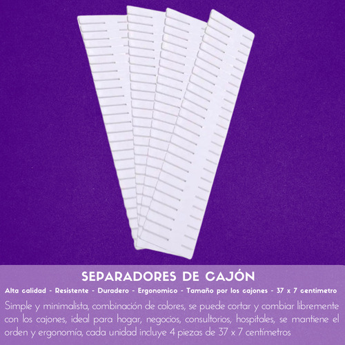 Organizadores De Cajones, Set De 12 Separadores Prácticos