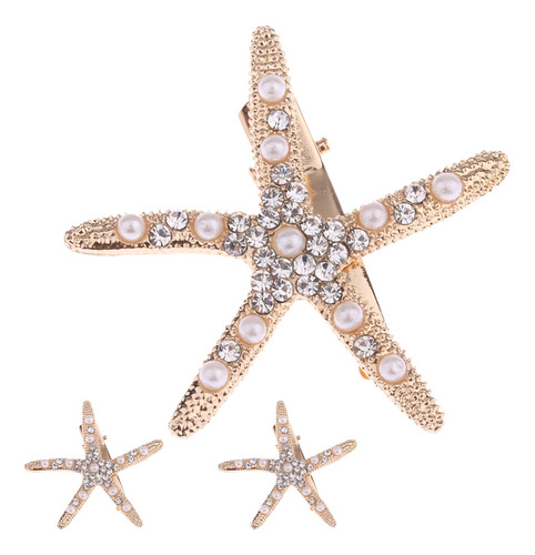 Horquillas Para Mujer Con Forma De Estrella De Mar Con Diama