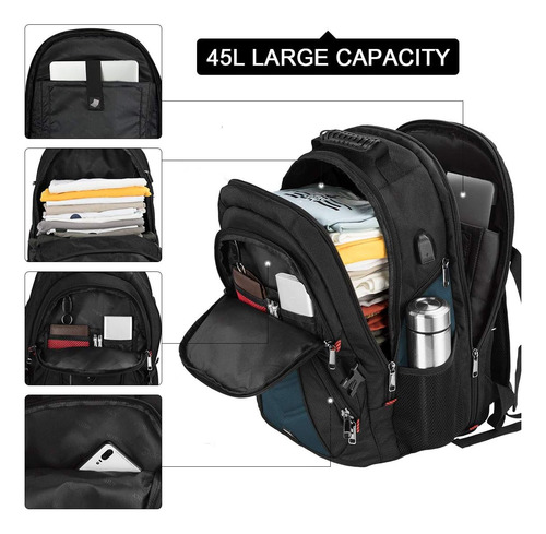 Newhey Mochila Para Computadora Portátil De 17 Pulgadas Moch