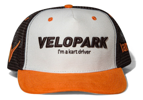 Boné Velopark I'm A Kart Driver (branco/laranja/preto)