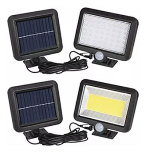 Lampara Reflector Led Solar Aplique Jardin Exterior 