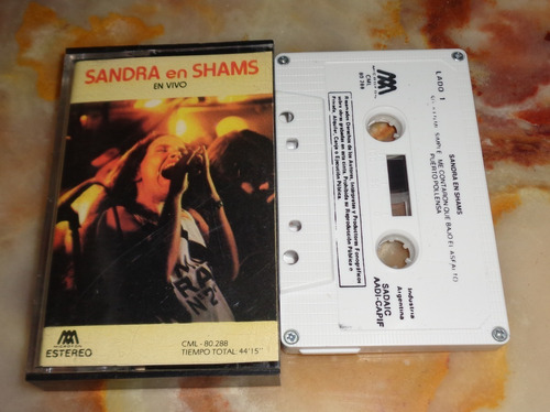 Sandra Mihanovich - Sandra En Shams En Vivo - Cassette