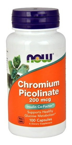  Now Foods Picolinato De Cromo 200mcg  100 Cápsulas 