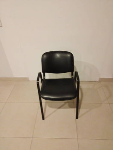 Silla De Oficina Con Apoya Brazos - Auditorio Negro Chenille (Usado)