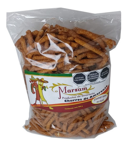 Imagen 4 de 6 de Churritos De Amaranto Marsam Varios Sabores 500 Gr Pack De 3
