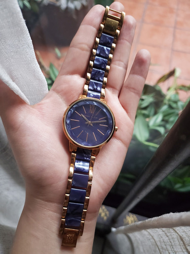 Reloj De Pulsera Anne Klein Para Mujer Azul Marino (Usado)
